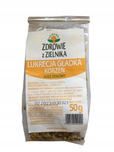 Lukrecja gładka Korzeń lukrecji suszony Natura Wita 50 g