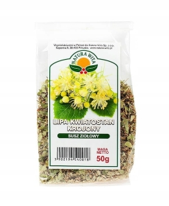 Lipa Susz Ziołowy Kwiatostan Lipy krojony, cięty 50g Natura Wita